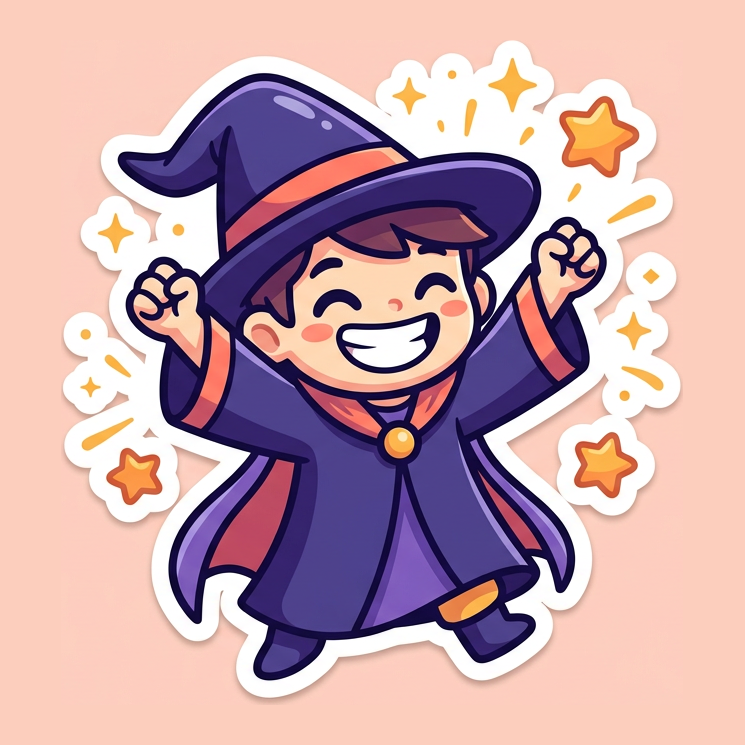 A cheering Word Wizards mascot